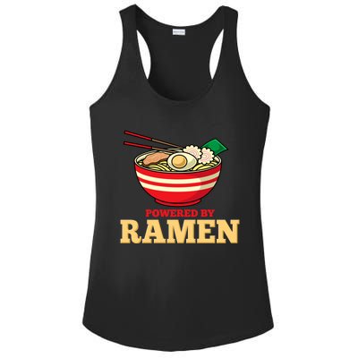 Powered By Ramen Japanese Anime Noodles Ladies PosiCharge Competitor Racerback Tank