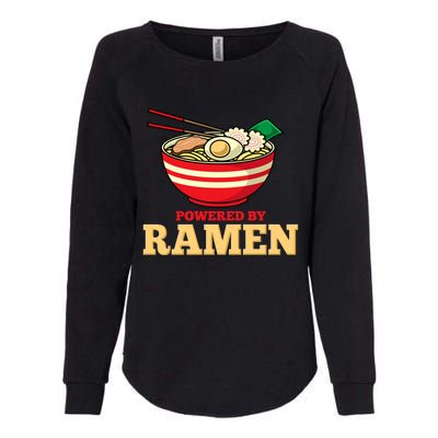 Powered By Ramen Japanese Anime Noodles Womens California Wash Sweatshirt