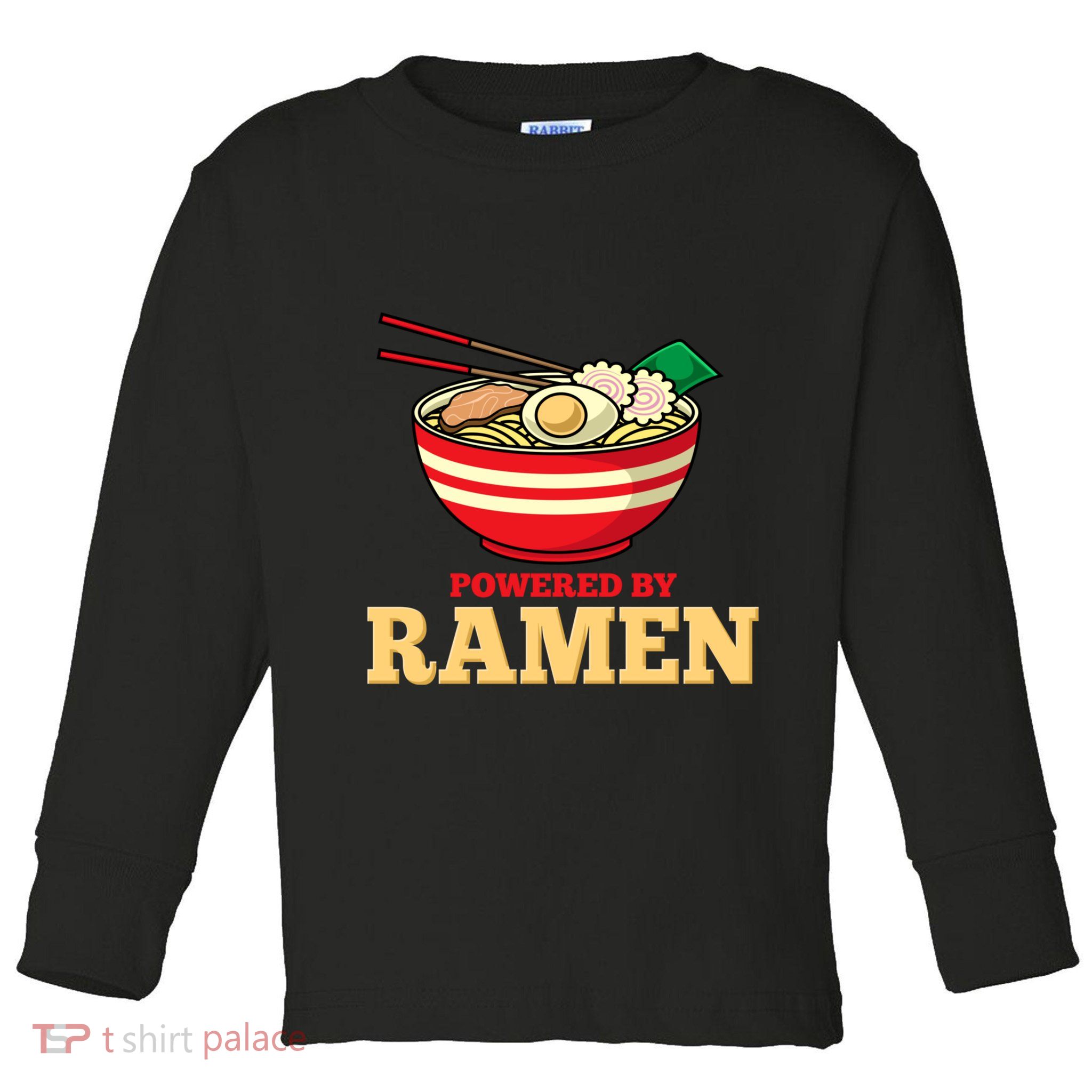 Powered By Ramen Japanese Anime Noodles Toddler Long Sleeve Shirt