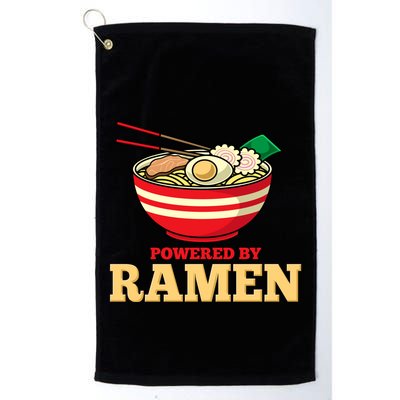 Powered By Ramen Japanese Anime Noodles Golf Towel