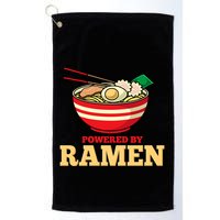 Powered By Ramen Japanese Anime Noodles Golf Towel