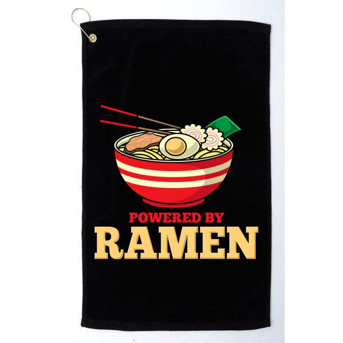 Powered By Ramen Japanese Anime Noodles Golf Towel
