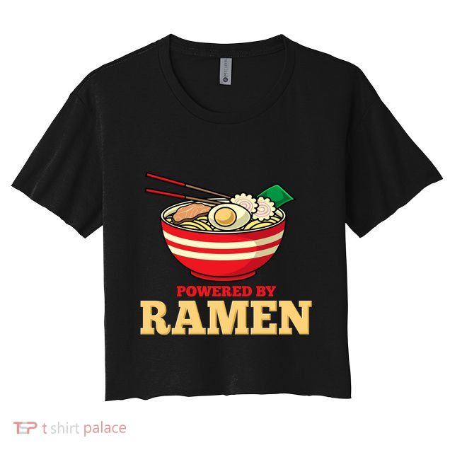 Powered By Ramen Japanese Anime Noodles Crop Top