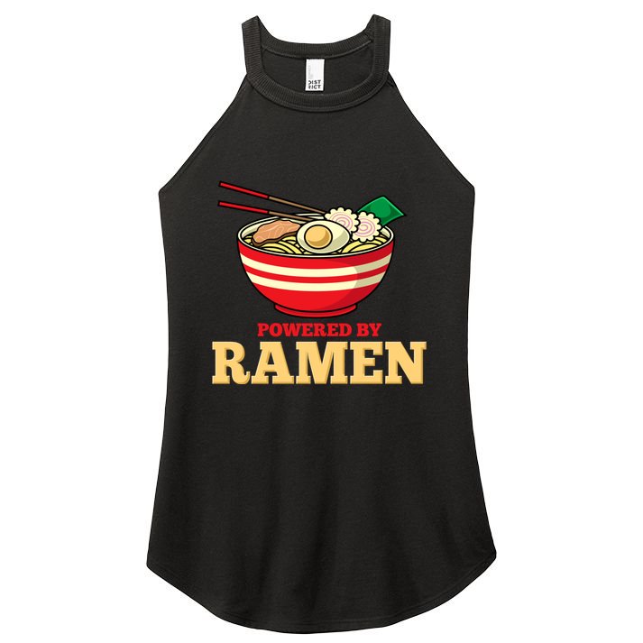 Powered By Ramen Japanese Anime Noodles Women's Perfect Tri Rocker Tank