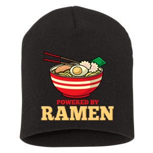 Powered By Ramen Japanese Anime Noodles Short Acrylic Beanie