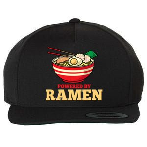 Powered By Ramen Japanese Anime Noodles Wool Snapback Cap