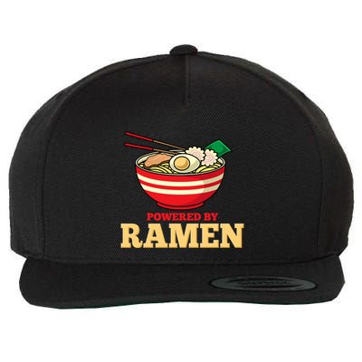 Powered By Ramen Japanese Anime Noodles Wool Snapback Cap