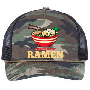 Powered By Ramen Japanese Anime Noodles Retro Rope Trucker Hat Cap