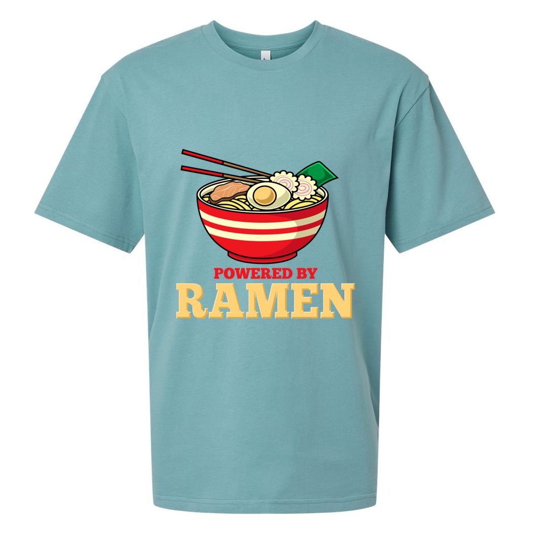 Powered By Ramen Japanese Anime Noodles Sueded Cloud Jersey T-Shirt