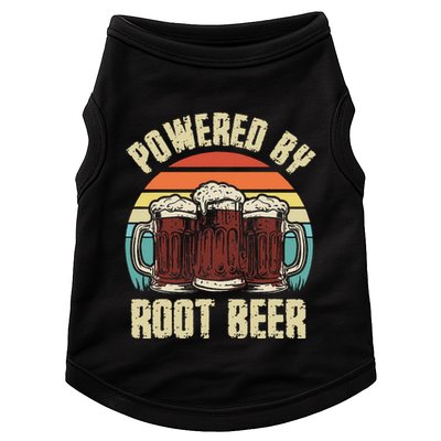 Powered By Root Beer Soda Drink Funny Root Beer Retro Doggie Tank