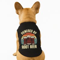 Powered By Root Beer Soda Drink Funny Root Beer Retro Doggie Tank