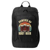 Powered By Root Beer Soda Drink Funny Root Beer Retro City Backpack