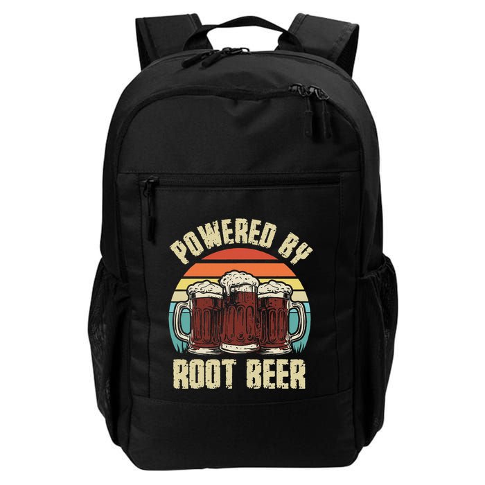 Powered By Root Beer Soda Drink Funny Root Beer Retro Backpack