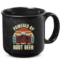 Powered By Root Beer Soda Drink Funny Root Beer Retro 15oz Campfire Ceramic Mug