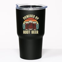 Powered By Root Beer Soda Drink Funny Root Beer Retro Tumbler