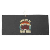 Powered By Root Beer Soda Drink Funny Root Beer Retro Large Microfiber Waffle Golf Towel
