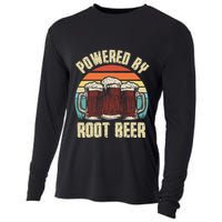 Powered By Root Beer Soda Drink Funny Root Beer Retro Cooling Performance Long Sleeve Crew