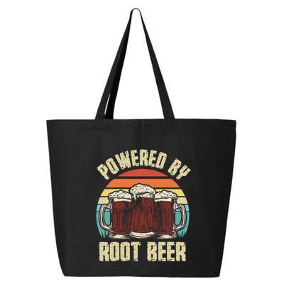 Powered By Root Beer Soda Drink Funny Root Beer Retro 25L Jumbo Tote