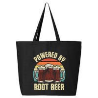 Powered By Root Beer Soda Drink Funny Root Beer Retro 25L Jumbo Tote