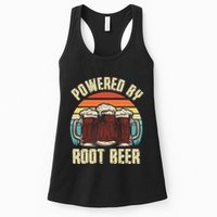 Powered By Root Beer Soda Drink Funny Root Beer Retro Womens Tank Top