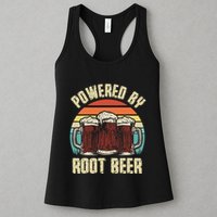 Powered By Root Beer Soda Drink Funny Root Beer Retro Womens Tank Top