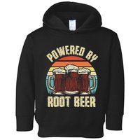 Powered By Root Beer Soda Drink Funny Root Beer Retro Toddler Hoodie
