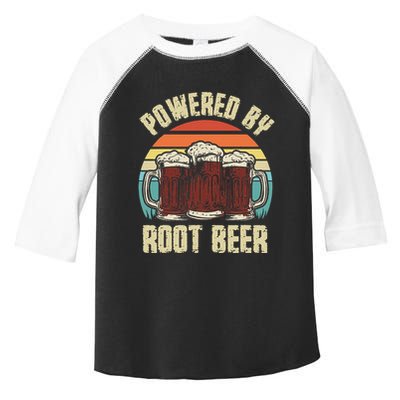 Powered By Root Beer Soda Drink Funny Root Beer Retro Toddler Fine Jersey T-Shirt