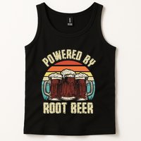 Powered By Root Beer Soda Drink Funny Root Beer Retro Tank Top