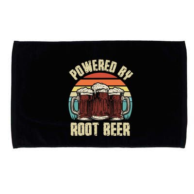Powered By Root Beer Soda Drink Funny Root Beer Retro Microfiber Hand Towel