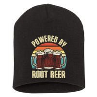 Powered By Root Beer Soda Drink Funny Root Beer Retro Short Acrylic Beanie