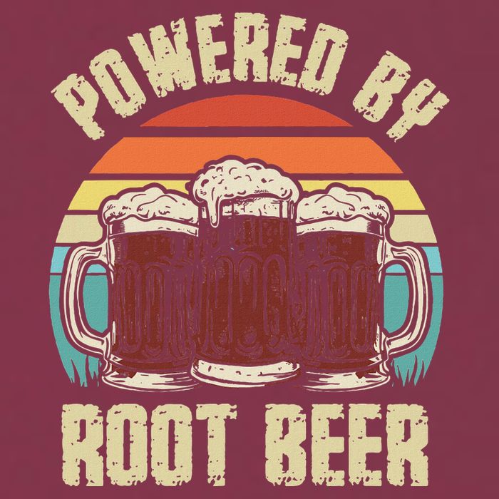 Powered By Root Beer Soda Drink Funny Root Beer Retro 16oz Travel Tumbler