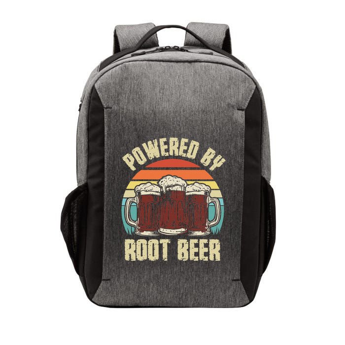 Powered By Root Beer Soda Drink Funny Root Beer Retro Vector Backpack
