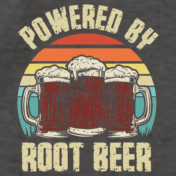 Powered By Root Beer Soda Drink Funny Root Beer Retro Vector Backpack