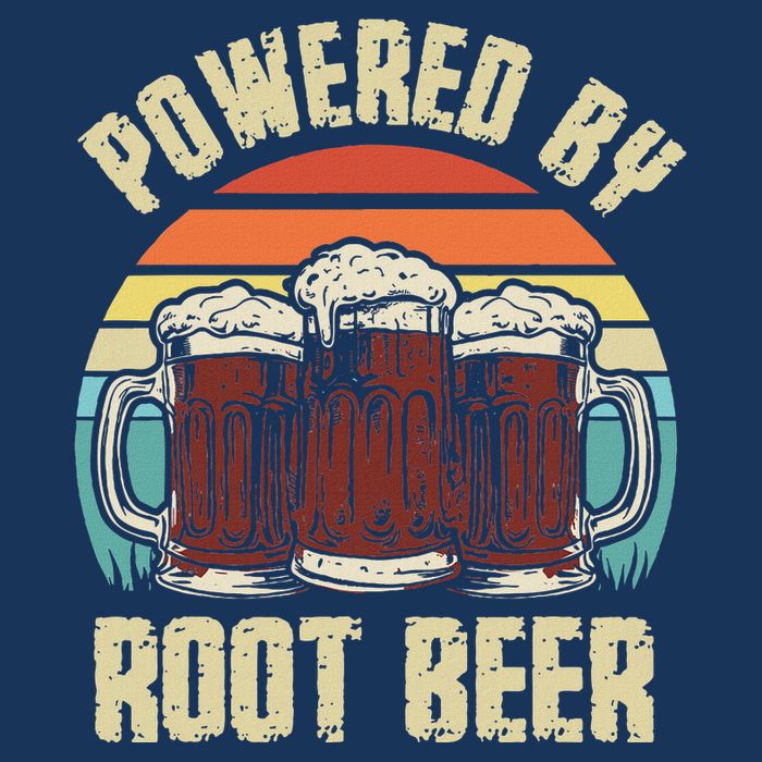 Powered By Root Beer Soda Drink Funny Root Beer Retro Infant Baby Jersey Bodysuit