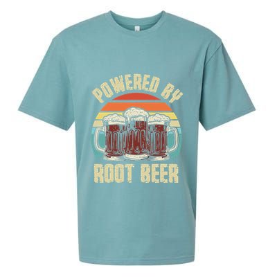 Powered By Root Beer Soda Drink Funny Root Beer Retro Sueded Cloud Jersey T-Shirt
