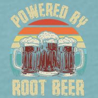 Powered By Root Beer Soda Drink Funny Root Beer Retro Sueded Cloud Jersey T-Shirt