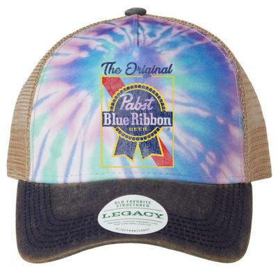 Pabst Blue Ribbon Beer The Original Gold Border Legacy Tie Dye Trucker Hat