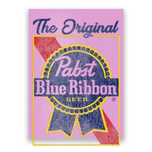 Pabst Blue Ribbon Beer The Original Gold Border Poster