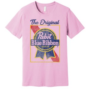 Pabst Blue Ribbon Beer The Original Gold Border Premium T-Shirt