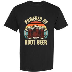 Powered By Root Beer Soda Drink Funny Root Beer Retro Garment-Dyed Heavyweight T-Shirt