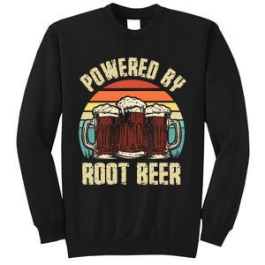 Powered By Root Beer Soda Drink Funny Root Beer Retro Sweatshirt