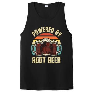 Powered By Root Beer Soda Drink Funny Root Beer Retro PosiCharge Competitor Tank