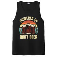 Powered By Root Beer Soda Drink Funny Root Beer Retro PosiCharge Competitor Tank