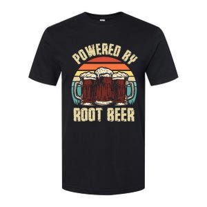 Powered By Root Beer Soda Drink Funny Root Beer Retro Softstyle CVC T-Shirt