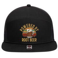 Powered by root beer retro root beer 7 Panel Mesh Trucker Snapback Hat