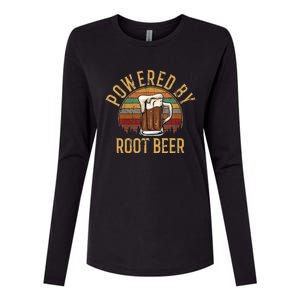 Powered by root beer retro root beer Womens Cotton Relaxed Long Sleeve T-Shirt