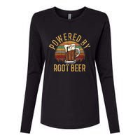 Powered by root beer retro root beer Womens Cotton Relaxed Long Sleeve T-Shirt