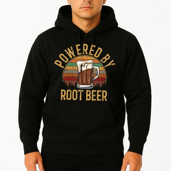 Powered by root beer retro root beer Hoodie