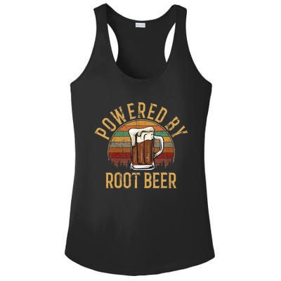 Powered by root beer retro root beer Ladies PosiCharge Competitor Racerback Tank