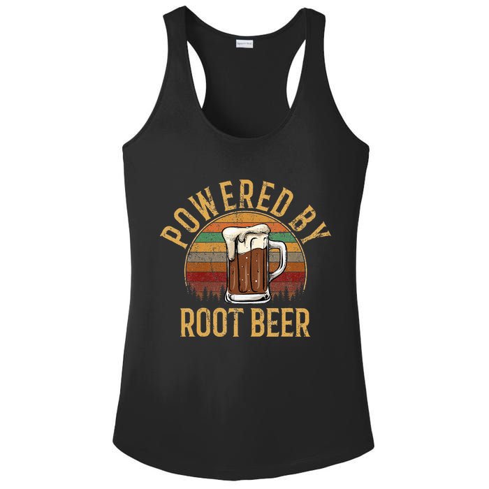 Powered by root beer retro root beer Ladies PosiCharge Competitor Racerback Tank